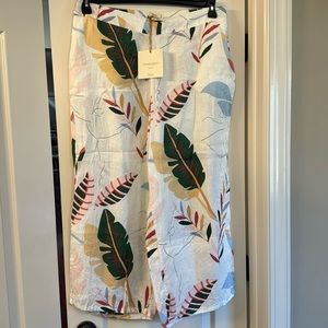 Cynthia Rowley linen wide leg crops